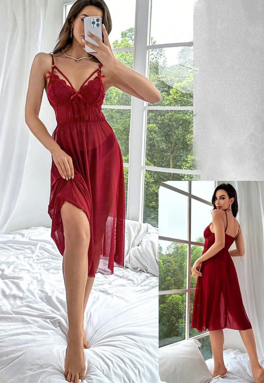 Lace Strap Nightdress 604