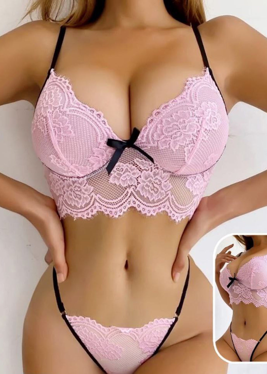 Soft pink Lace Set 007