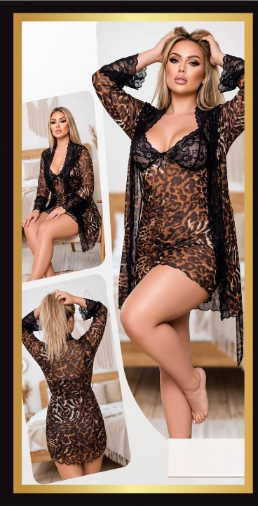Wild Lace Nightdress Set 1410