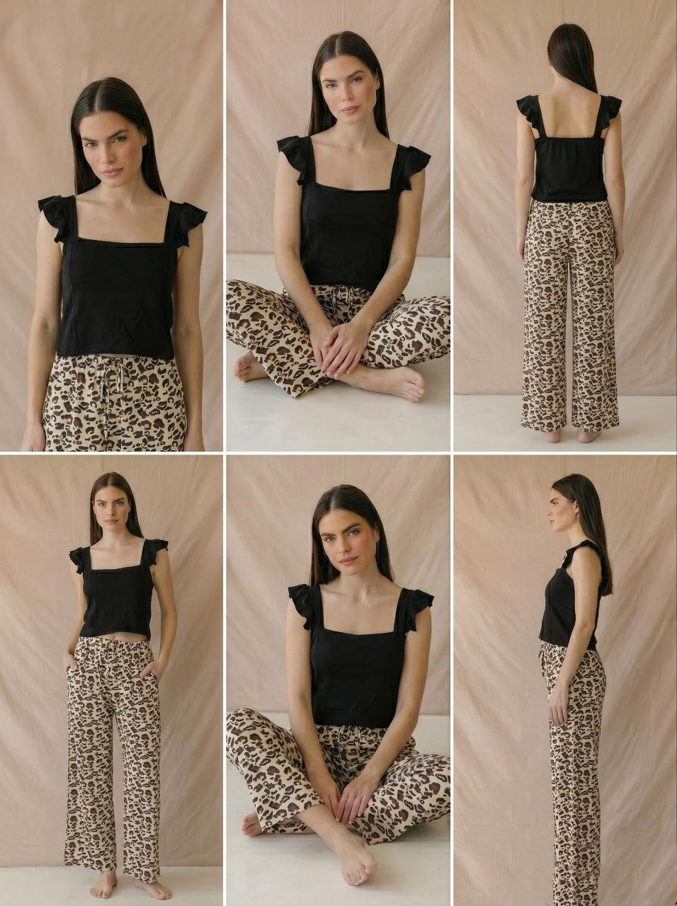 Wild Leopard Lounge Pants Set 443