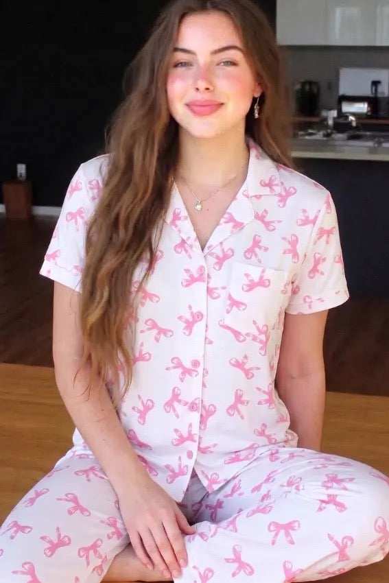 Pink Ribbon Pajama 9041