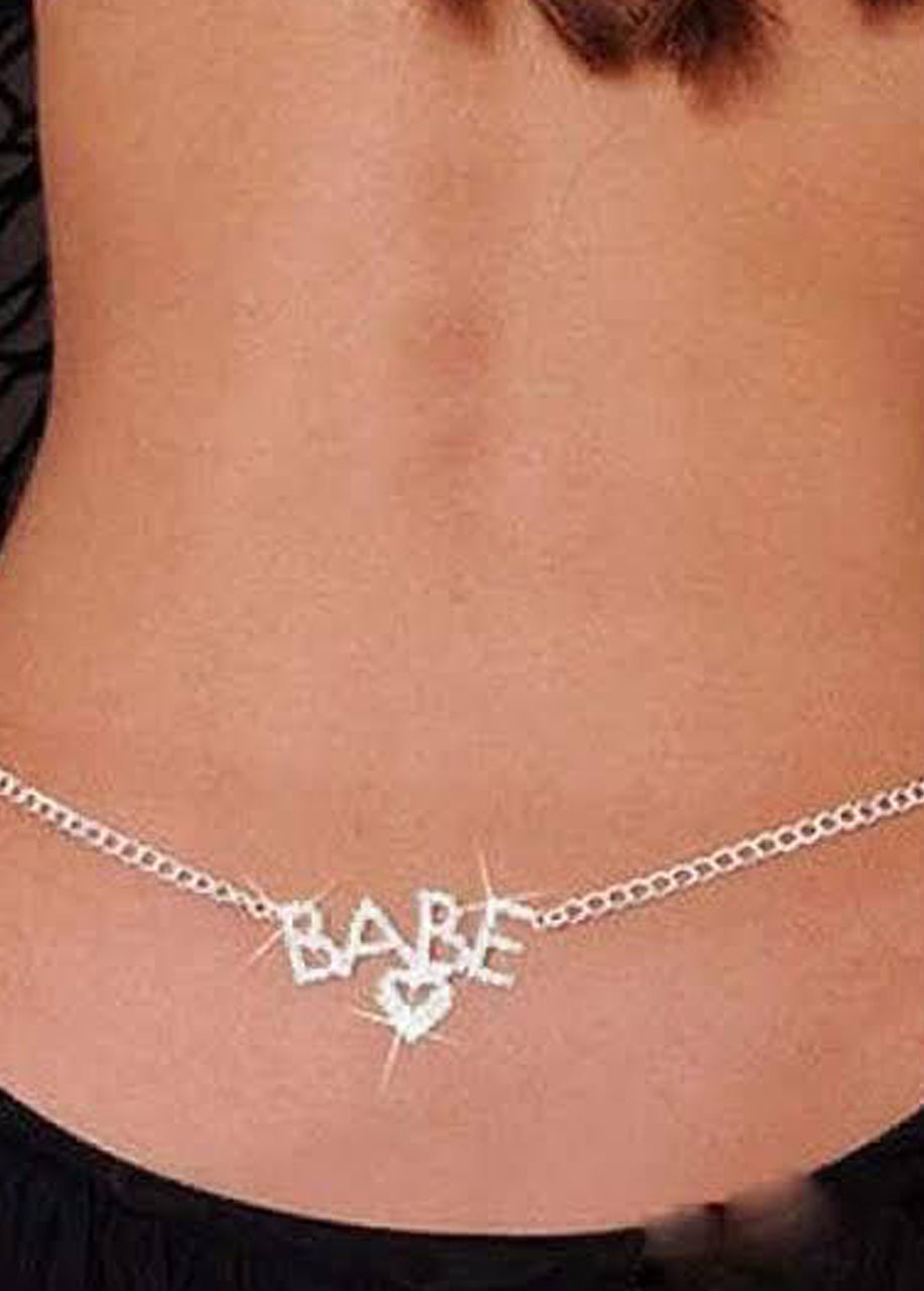 "Babe" Crystal Letter Thigh Chain 222