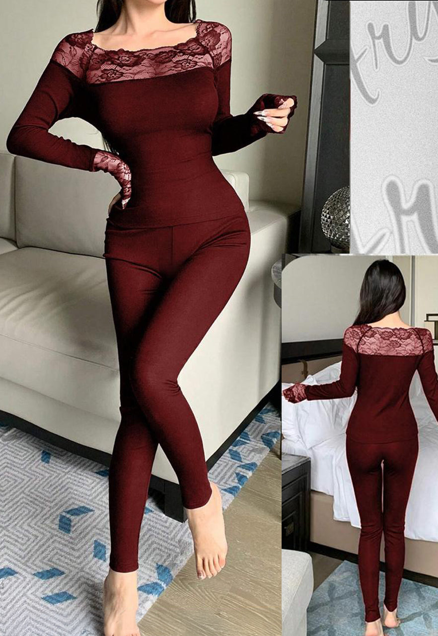 Black Lace Detail Bodysuit 1001