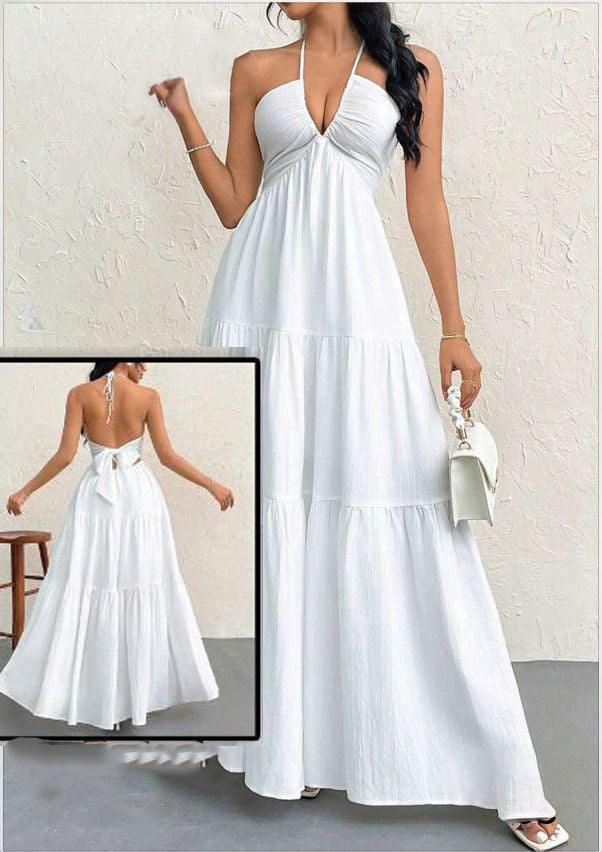 Sierra Back Bow Maxi Dress 1110