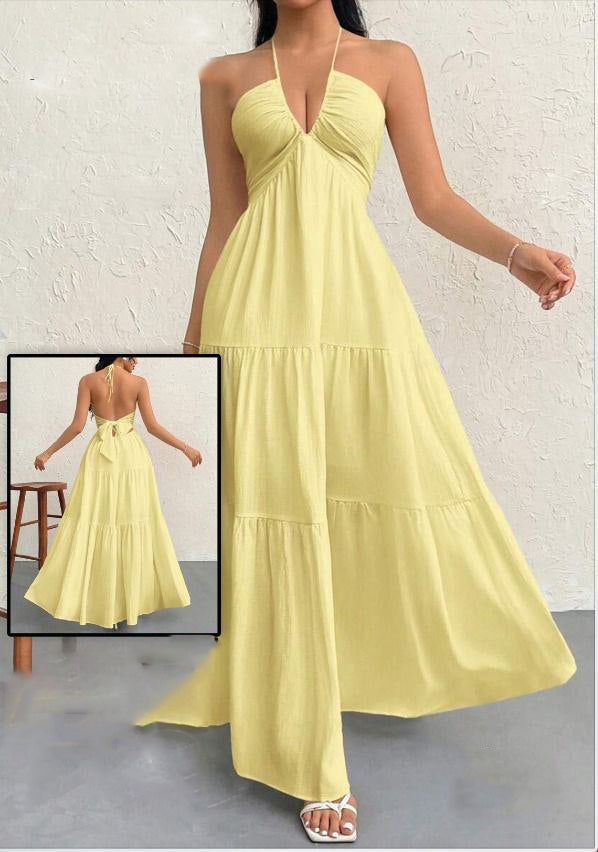 Sierra Back Bow Maxi Dress 1110