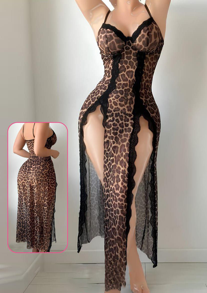 قميص نوم بطبعة ليوبارد 1115