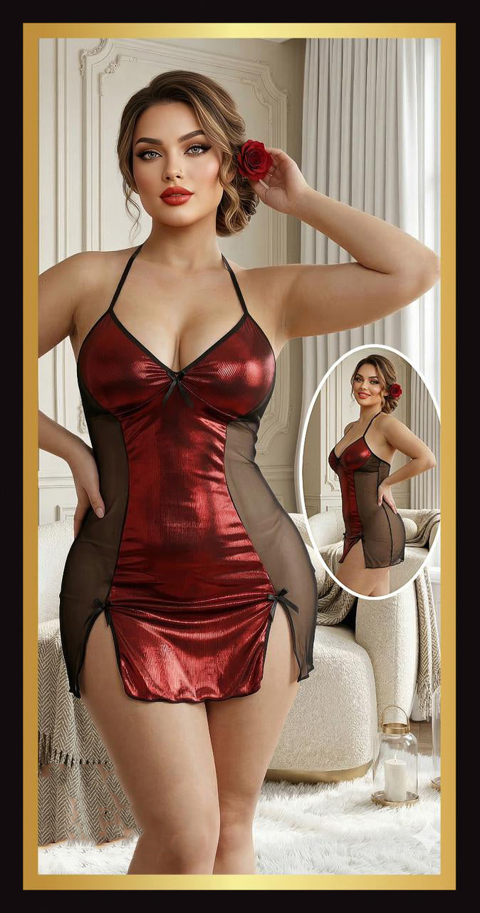 Glossy Mesh Lingerie 1320