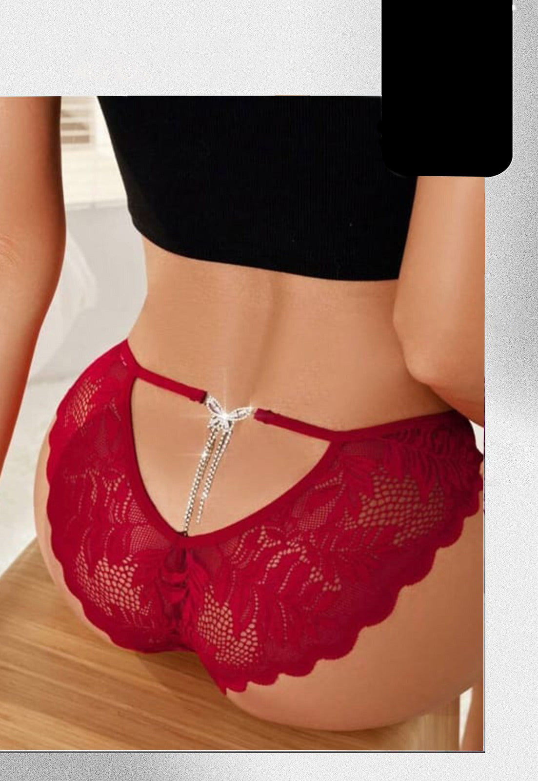 Lace Heart Chain Panty 135