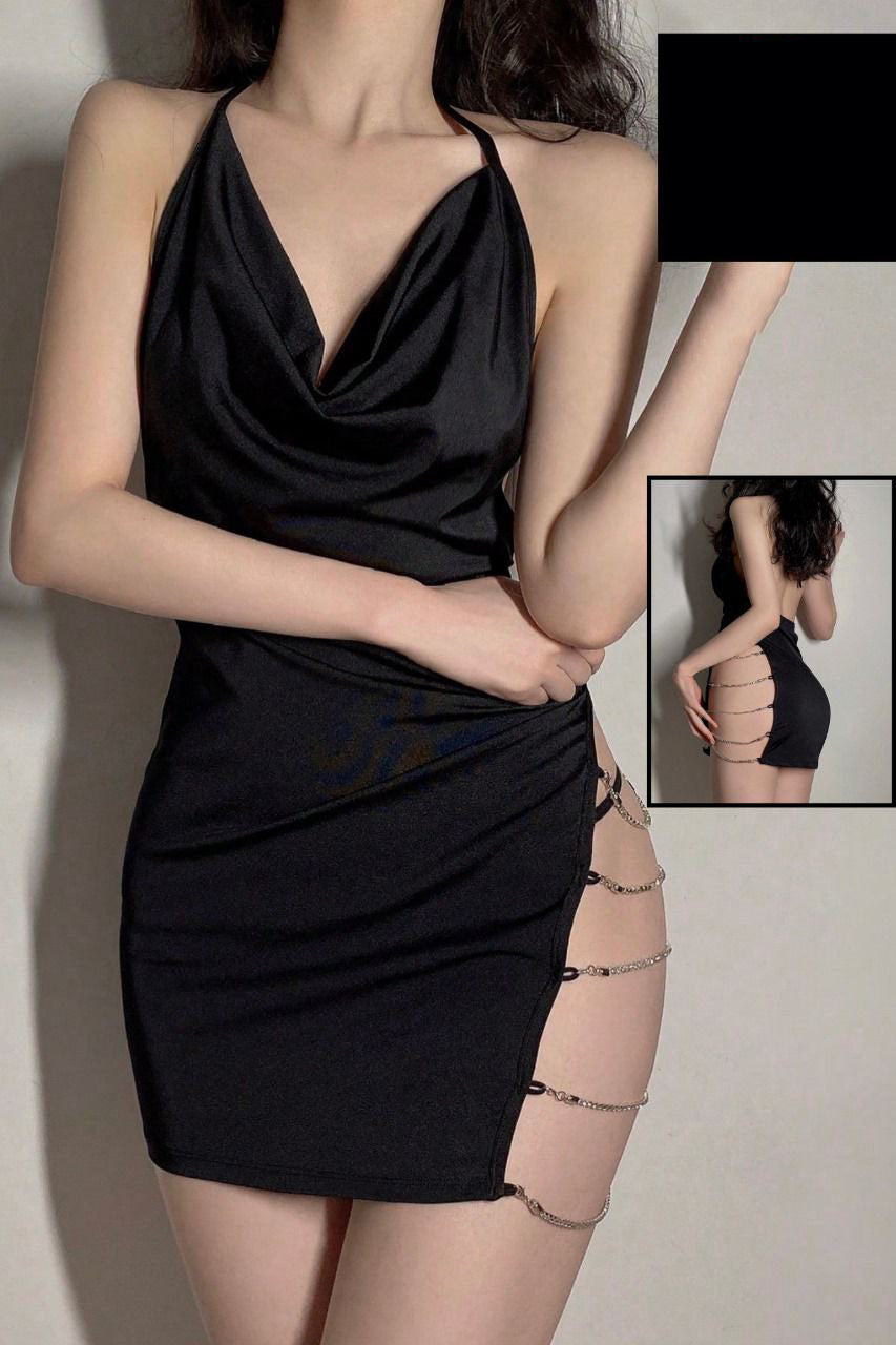 Glam Chain Bodycon Mini Dress  2101