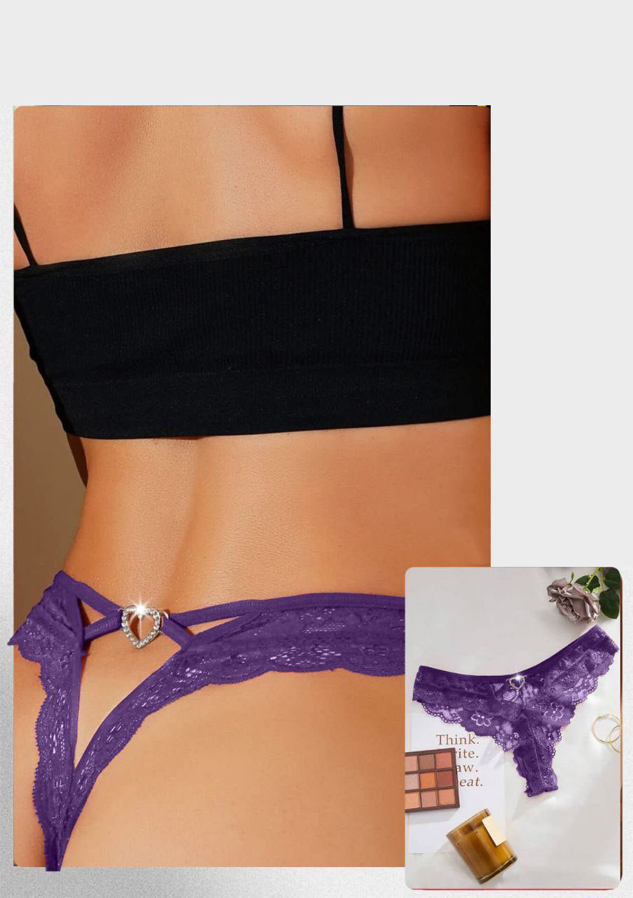 Heart Crystal Lace Panties 211