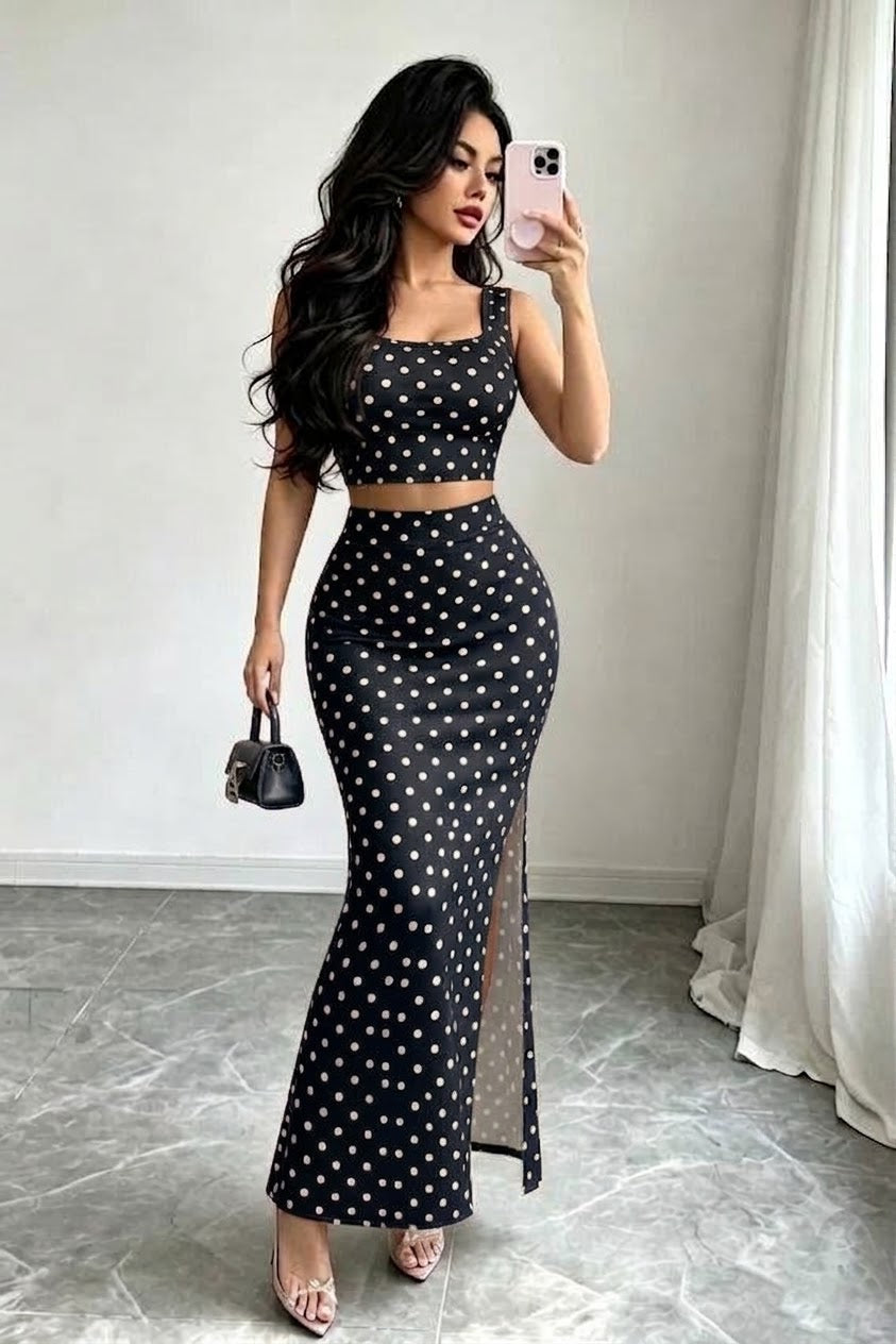 Black Polka Set