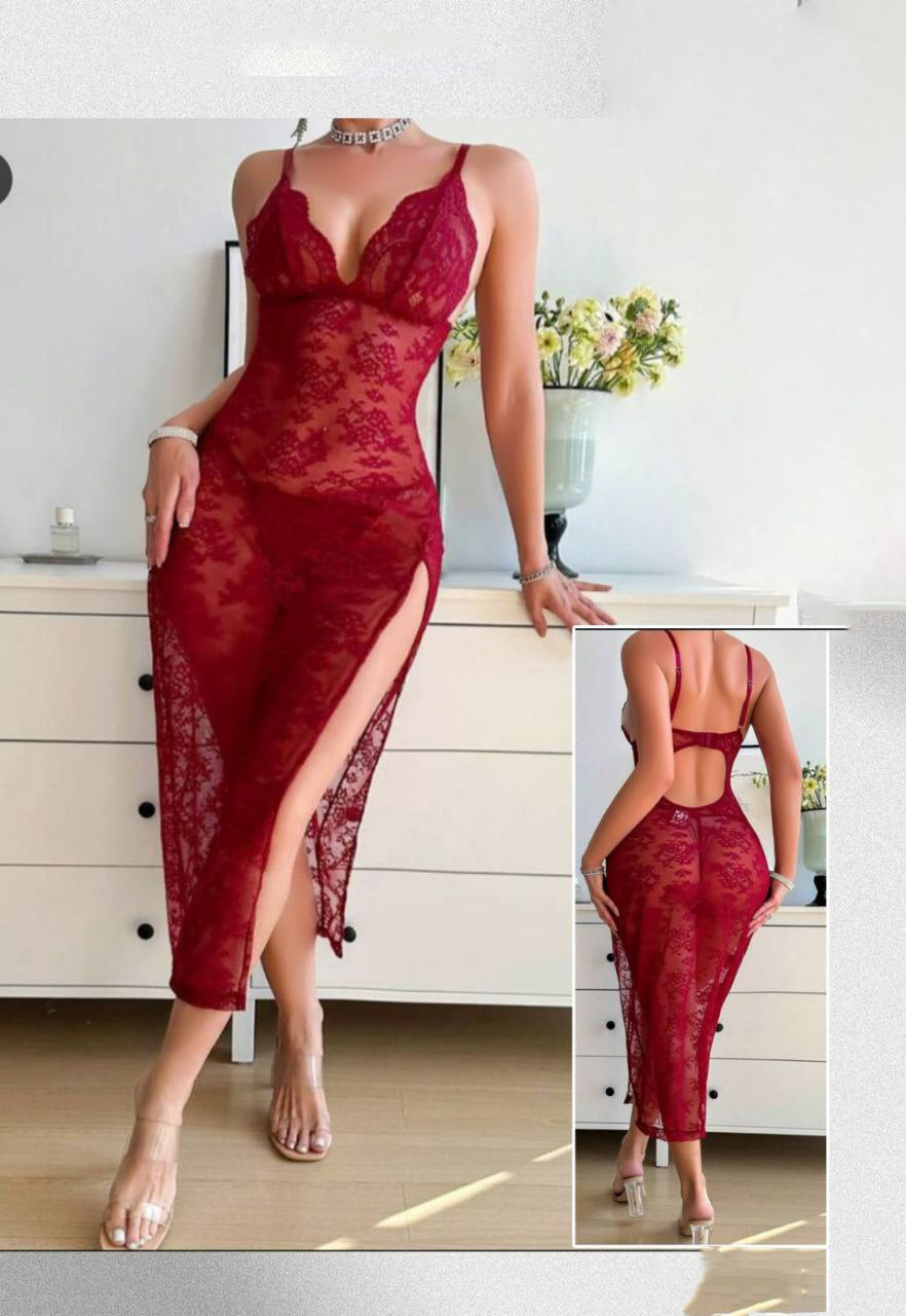 Lace Seduction red Nightdress 338