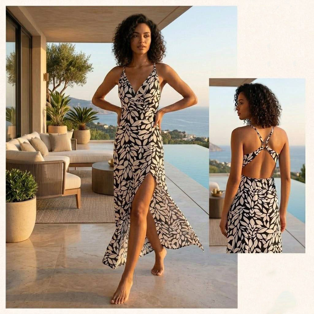 Nature Curve Slit Nightdress 4775
