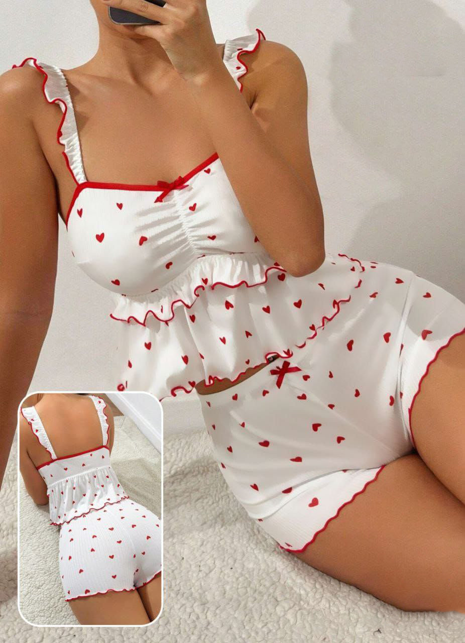 Sweetheart Ruffle Pajama Set 5139