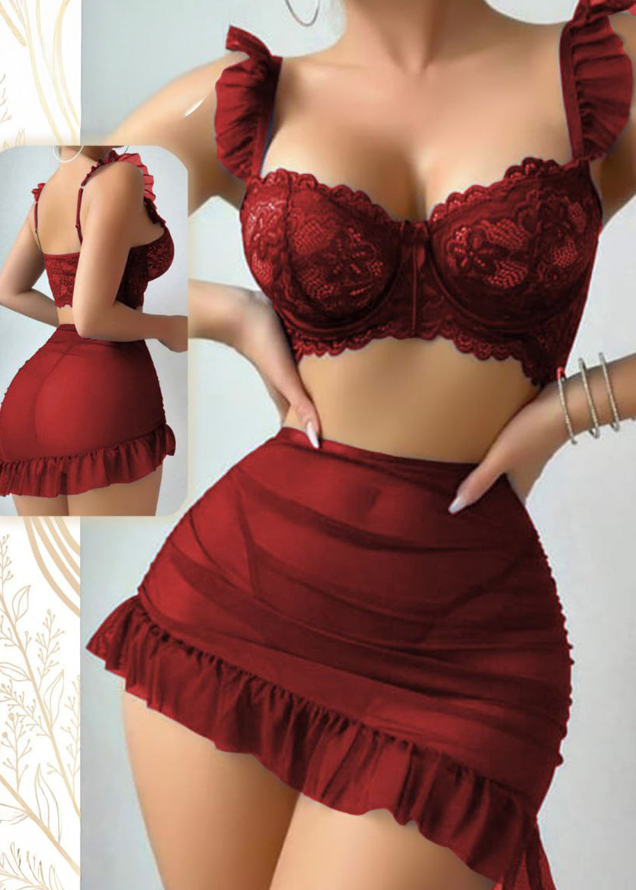 Ruffle Lace Two-Piece Set 875