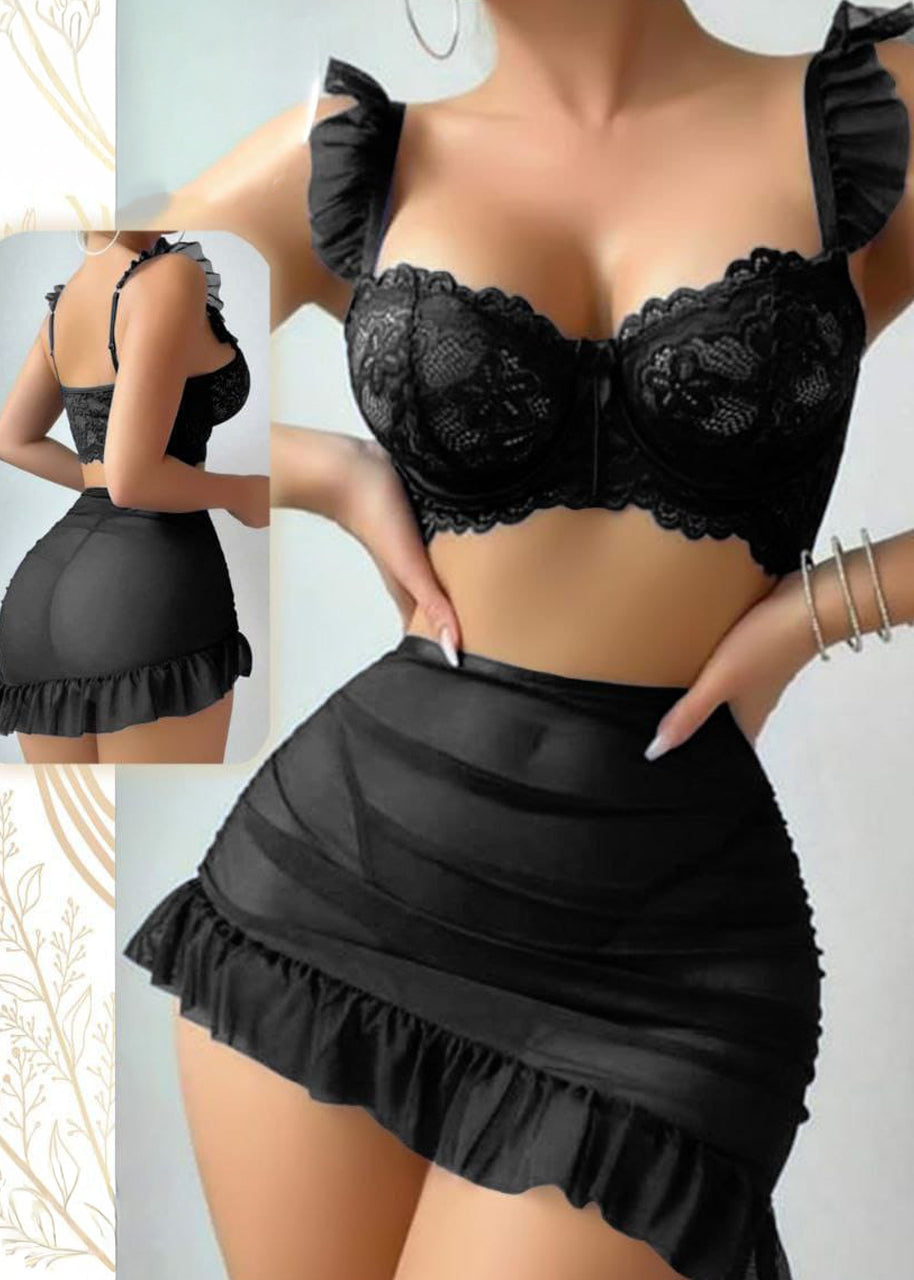 Ruffle Lace Two-Piece Set 875