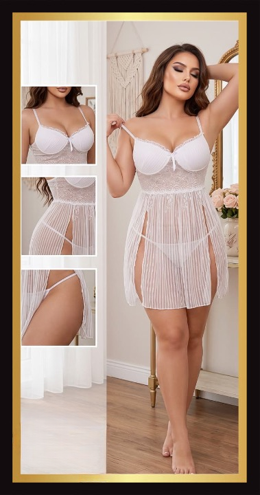 Cloud Chic Sheer Babydoll 1422