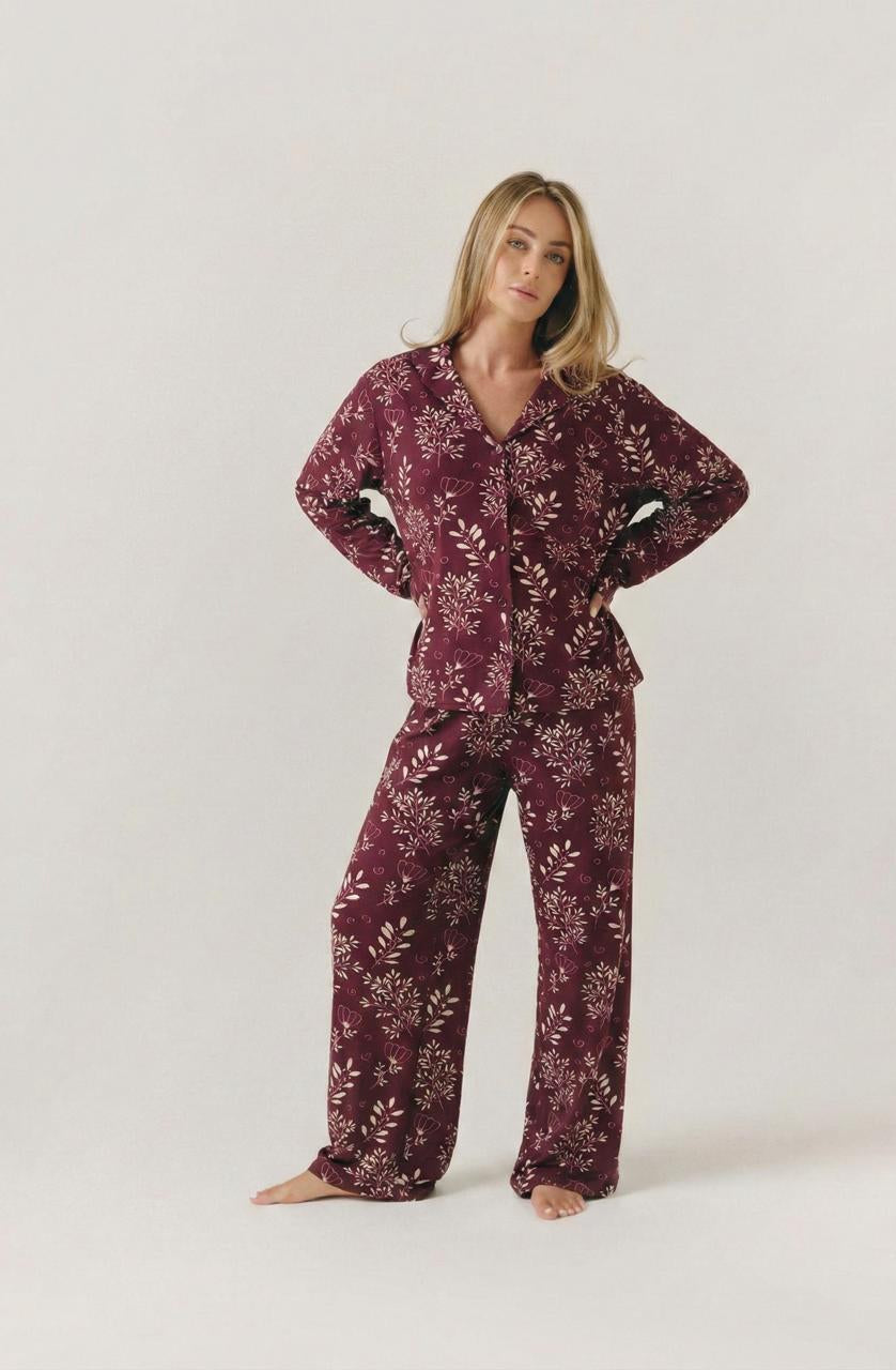 Burgundy Flora PJ 6503