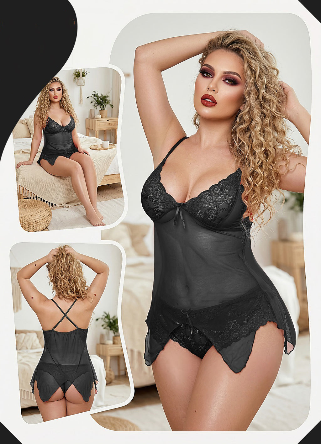 Moon Veil Babydoll 6017