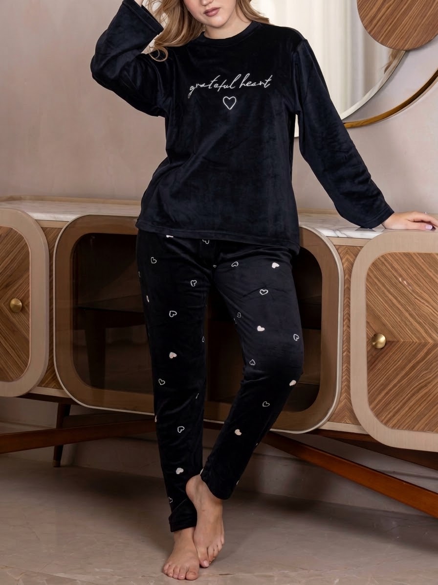 Midnight Velvet Heart Pajama 1326