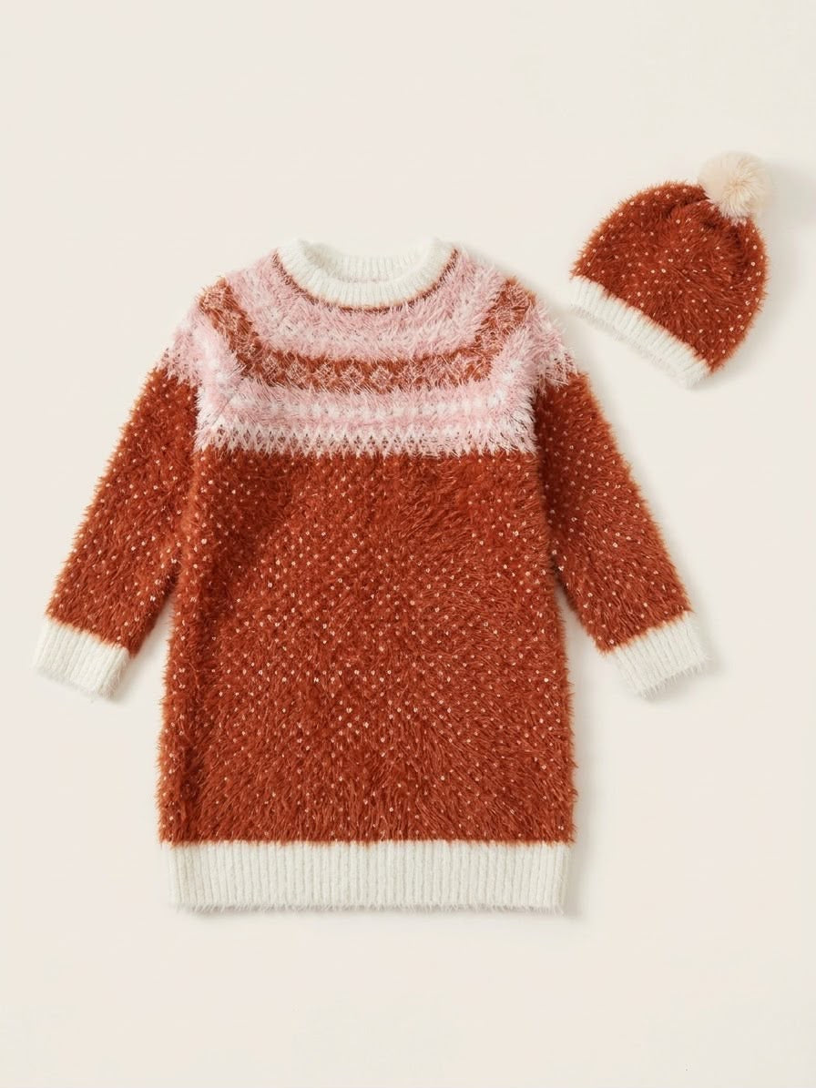Knit Winter Dress with 044