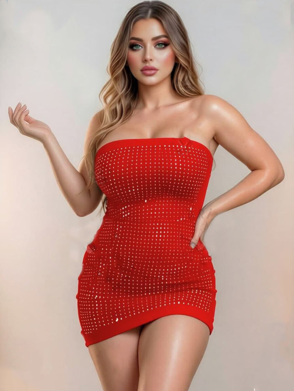 Ruby Sparkle Mini Dress 415