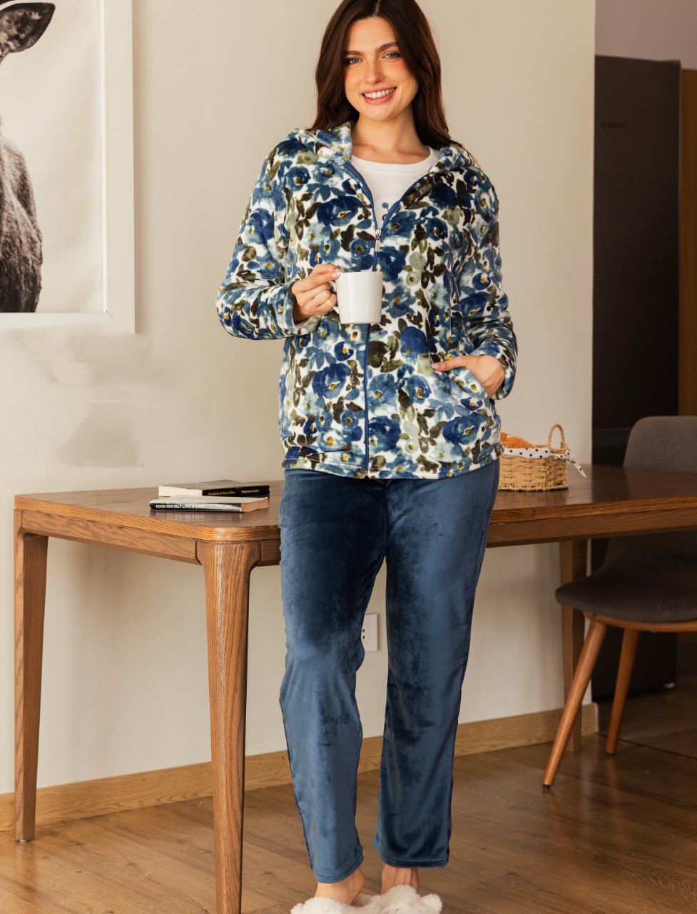 The Winter Bloom Plush Pajama Set 655