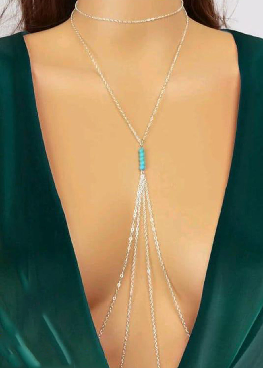 Blue silver chain 67