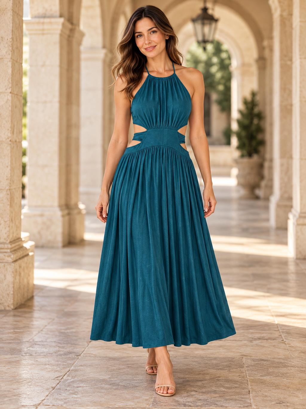 Deep Ocean Dress 059 — AI-generated model styling